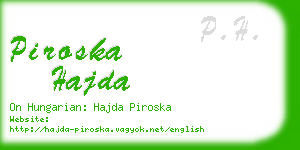 piroska hajda business card